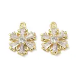 Brass Micro Pave Cubic Zirconia Charms