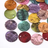 Spray Paint Natural Akoya Shell Pendants