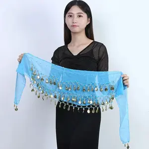 72 Coin Sequins Gauze Belly Dance Waist Belt