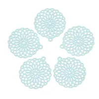 430 Stainless Steel Filigree Pendants