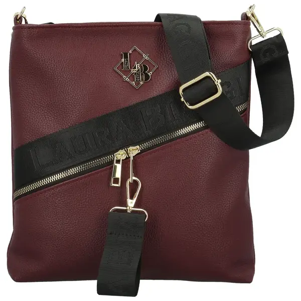 Dámská crossbody kabelka vínová - Laura Biaggi Latoya