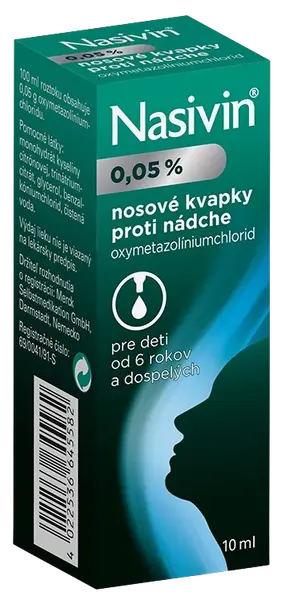 NASIVIN nosové kvapky 0,05 % 1 x 10 ml