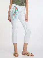 Bílé dámské skinny fit džíny s šátkem Guess 1981 Capri