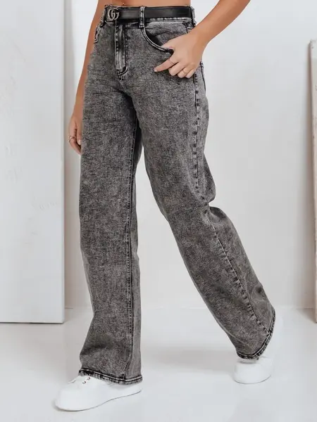 Dámské široké černé džíny