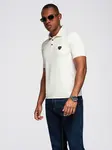 Ombre Men's stylish stretch fabric polo shirt - cream