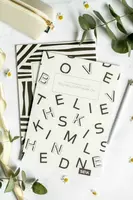 Linkovaný a čtverečkovaný zápisník – Black & White (2ks)