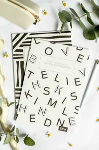 Linkovaný a čtverečkovaný zápisník – Black & White (2ks)