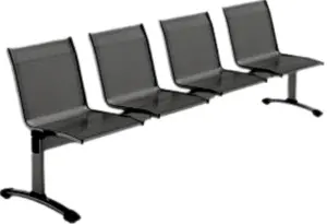 Lavica, multisedák OMP Star, RAL9005 čierna - 4 miestna