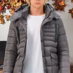 M8657 DEWBERRY MEN'S COAT-PLAIN ANTHRACITE