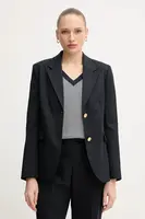 Sako s přídavkem vlny Tommy Hilfiger tmavomodrá barva, WW0WW46662