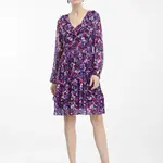 Fialové dámske kvetované šaty ORSAY