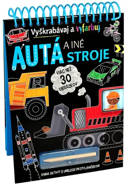 Autá a iné stroje - Vyškrabávaj a vyfarbuj