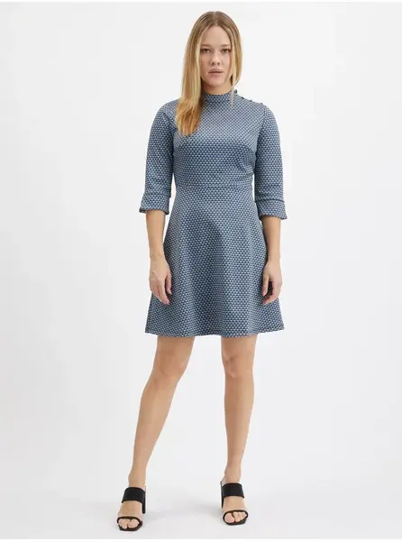 Modré dámske vzorované šaty ORSAY