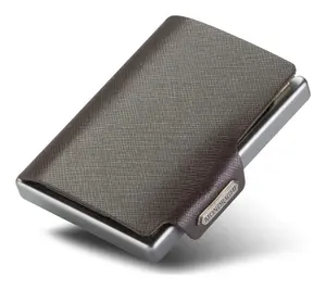 Mini peňaženka Mondraghi Saffiano Teak