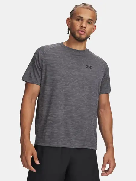 Šedé pánske športové tričko Under Armour UA Tech Textured SS