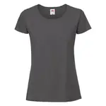 Iconic 195 Ringspun Premium Premium Fruit of the Loom Graphite Women's T-shirt