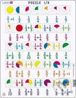 Zlomky 1/2 (AR5) - puzzle z kategorie Naučné puzzle