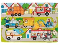 Na silnici (Dřevěná vkládačka) - puzzle z kategorie Maxi dílky