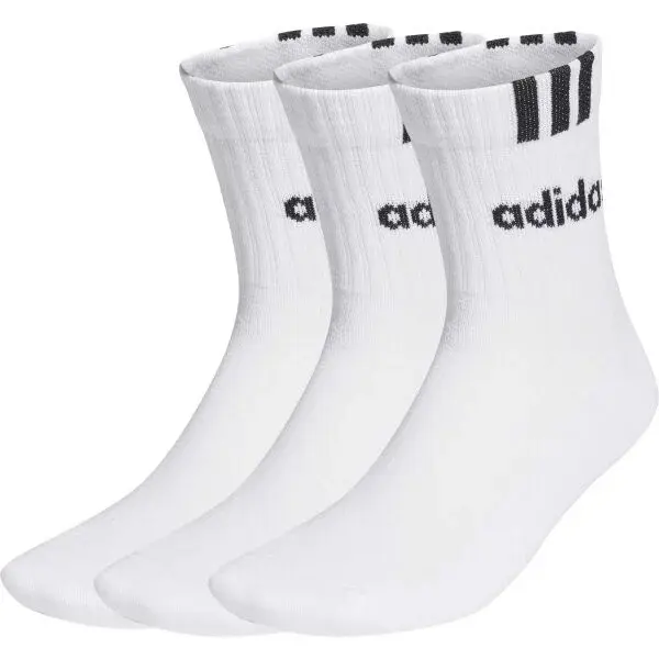 adidas 3-STRIPES LINEAR 3P Ponožky, bílá, velikost