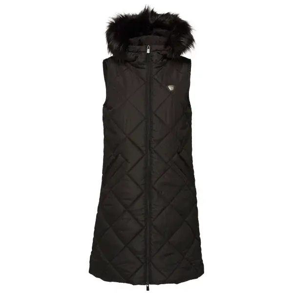 Willard DAGNA Dámská dlouhá prošívaná vesta, černá, velikost XXL