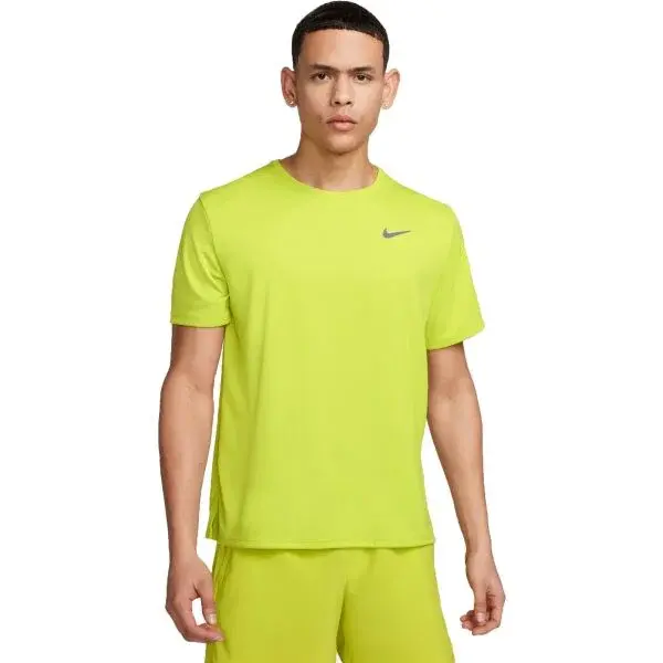 Nike DRI-FIT MILER Pánské tréninkové tričko, reflexní neon, velikost XXL