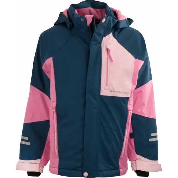 ALPINE PRO SORBO Dětská lyžařská bunda, tmavě modrá, velikost 164-170