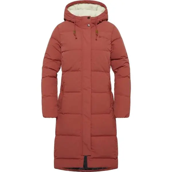 Jack Wolfskin NORDLICHT W Dámský zimní kabát, červená, velikost