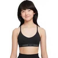 Nike DRI-FIT INDY Dívčí sportovní podprsenka, černá, velikost