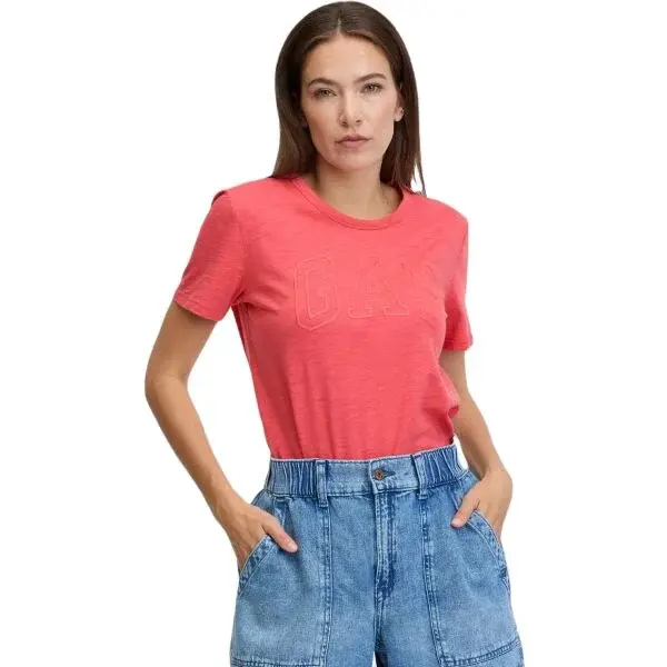 GAP LOGO SLUB Dámské tričko, lososová, velikost
