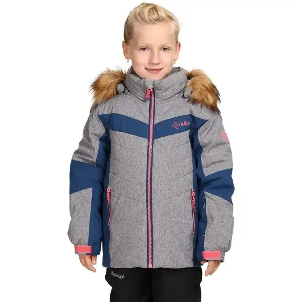 KILPI ALISIA Dívčí lyžařská bunda, šedá, velikost