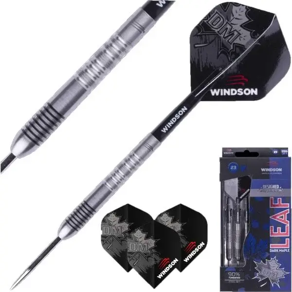 Windson DARK MAPLE LEAF 23 G Set šipek s kovovými hroty, mix, velikost