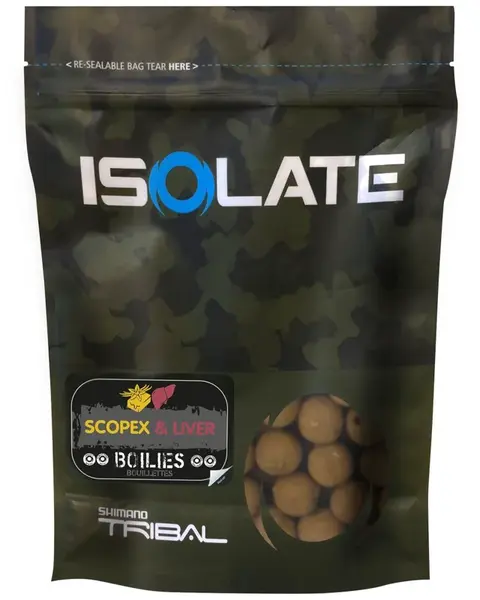 Shimano boilie isolate scopex liver - 18 mm 1 kg