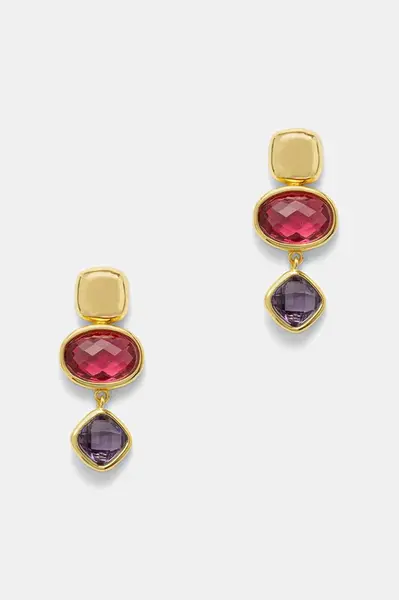 Náušnice ze stříbra potaženého 18karátovým zlatem Answear.LAB