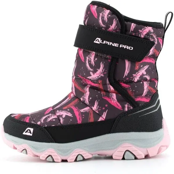 ALPINE PRO BENICO Dětská zimní obuv, růžová, velikost