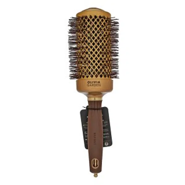 Olivia Garden Expert Blowout Shine Round Brush Wavy Bristles Gold & Brown 55 mm kefa na vlasy