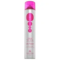 Kallos Silk Protein Hair Spray Extra Strong Hold silný lak na vlasy 750 ml