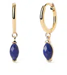 PDPAOLA Pozlacené kruhové náušnice Lapis Lazuli Nomad Vanilla AR01-A09-U