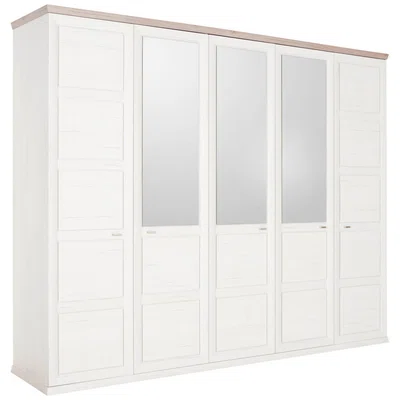 Hom`in ŠATNÍ SKŘÍŇ SE ZRCADLEM, šedá, bílá, 255/209/60 cm