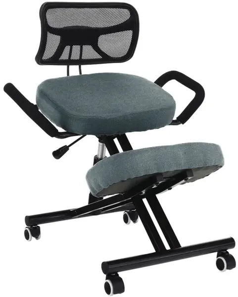 TEMPO KONDELA Ergonomická klekačka RUFUS šedá/černá