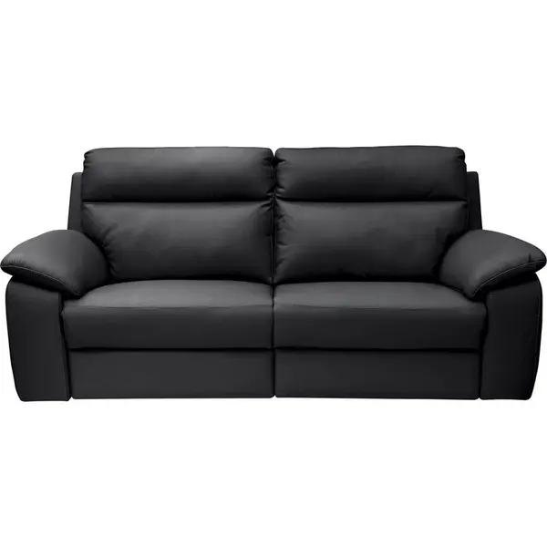 Celina Home TŘÍMÍSTNÁ POHOVKA, černá, pravá kůže