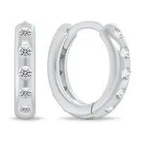 Brilio Silver Nadčasové kruhové stříbrné náušnice EA150W