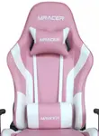 MERCURY opěrák pro herní židli MRACER koženka, bílo-růžová