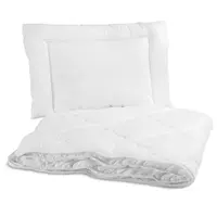 Detská 2D sada prikrývka a vankúš DELUXE do postieľky 120x90, 40x60cm - biela