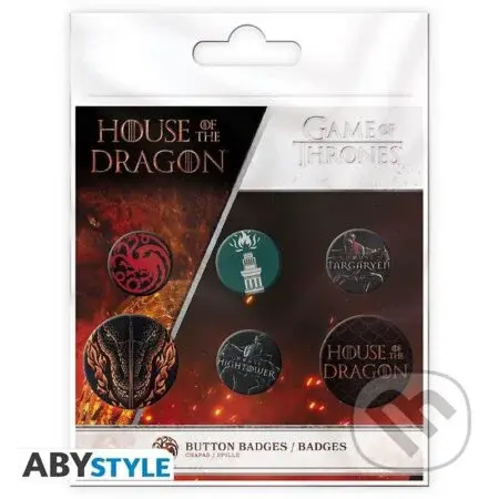 House of the Dragon Set odznakov 6 ks
