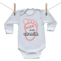 Boodyy Body s dlhým rukávom Pozor ja už chodím Dievča 56 (0-2 mesiace)