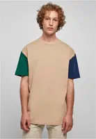 Organic oversized T-shirt Colorblock unionbeige