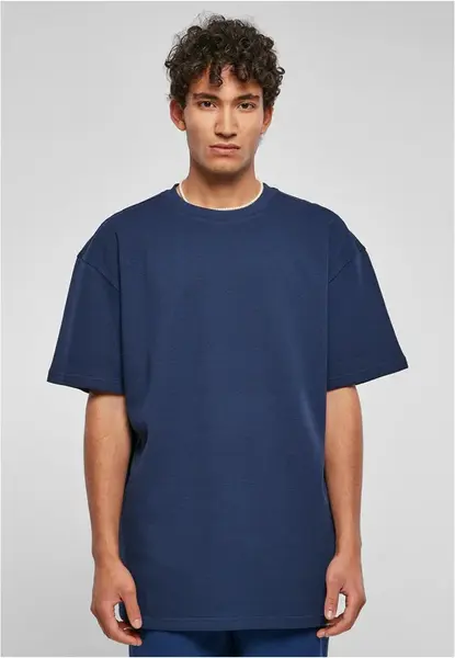 Oversized Waffle Tee Dark Blue