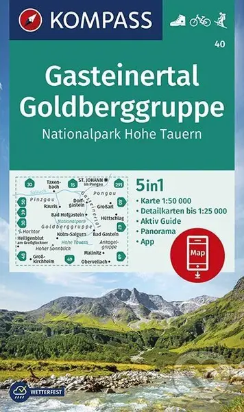 Gasteinertal, Goldberggruppe (Nationalpark Hohe Tauern (5 in 1, WK 80, 1:50.000))