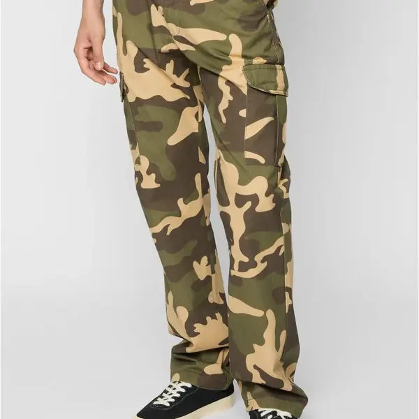 Men's Straight Leg Camo Cargo Forest/Camouflage Pants
