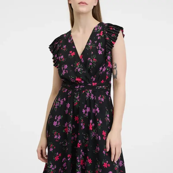 Orsay Černé dámské květované šaty - Dámské